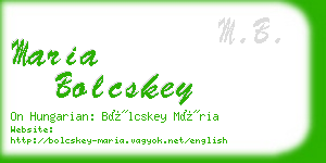 maria bolcskey business card